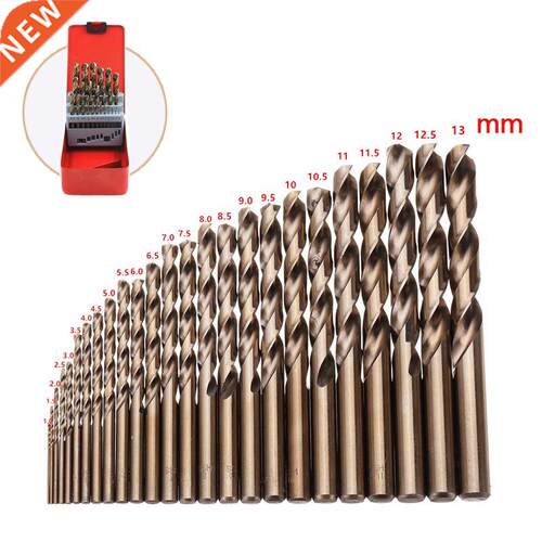 25Pcs 1-13mm HSS-Co Cobalt M35 Twist Drill Bit Power Tools A