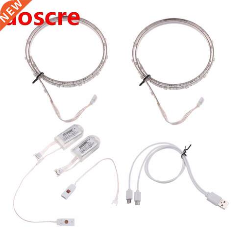 1 Pair Waterproof USB LED Shoes Strip Light 0.65mx2 RGB SMD3