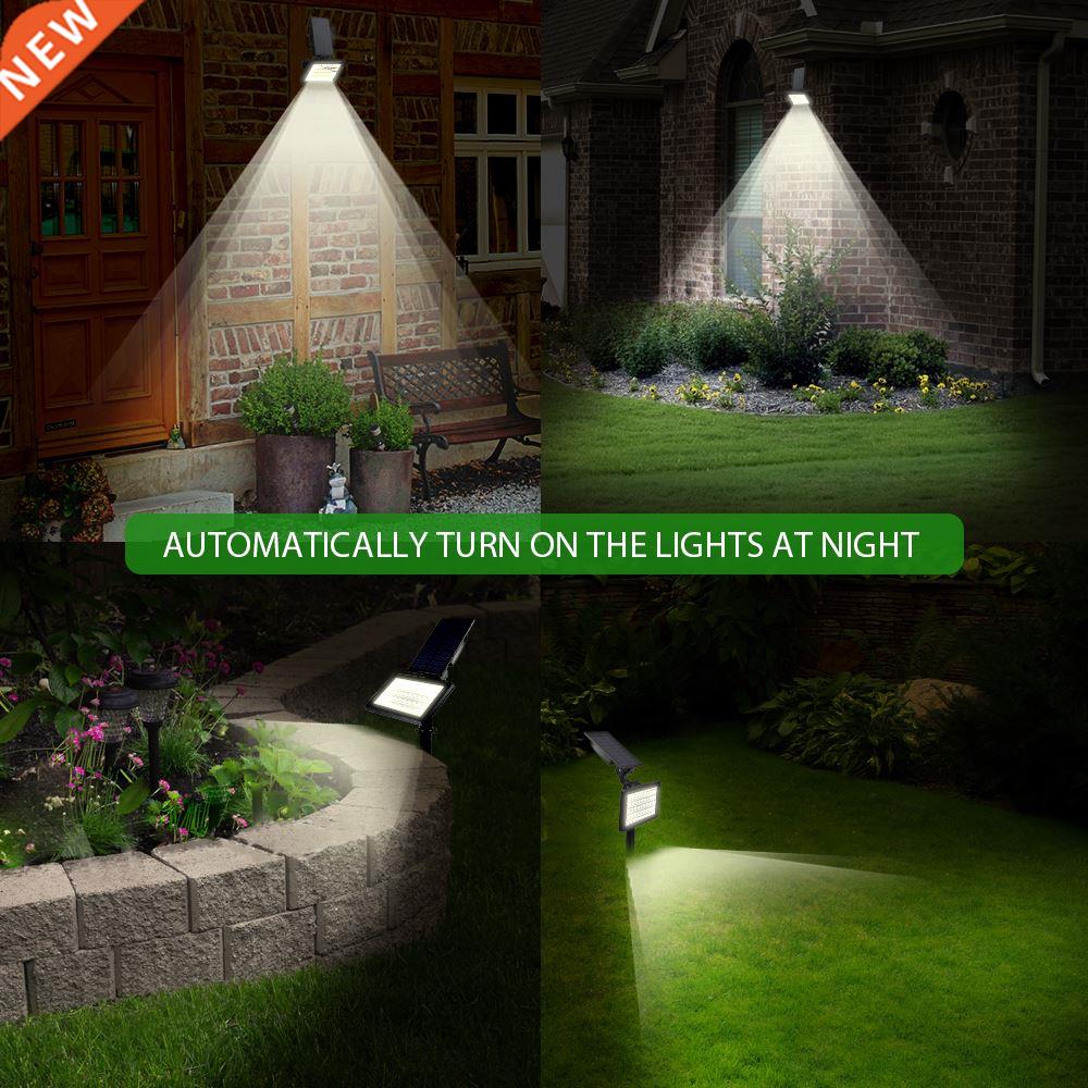 T-SUN 1-2pcs 50 leds Solar Garden Lights Adjustable Outdoor