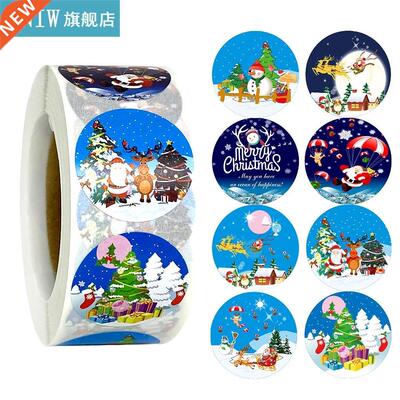 500 Pcs/roll Sealng Stcker Chrstmas Gft Box Label Candy