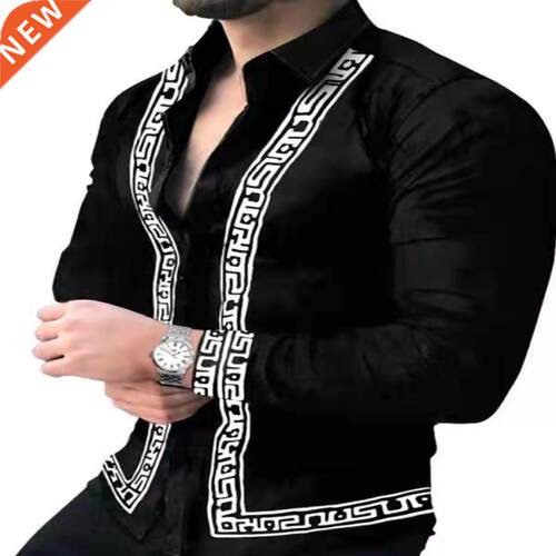 Autumn Men's Printed Hawaii Casual Shirts 2021 Brand Set