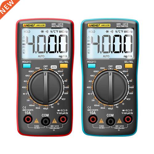 Digital Multimeter 4000 Counts AC DC Tester True RMS Profess