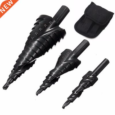 3PCS HSS Cobalt Step Stepped Drill Bit Set Nitrogen High Spe