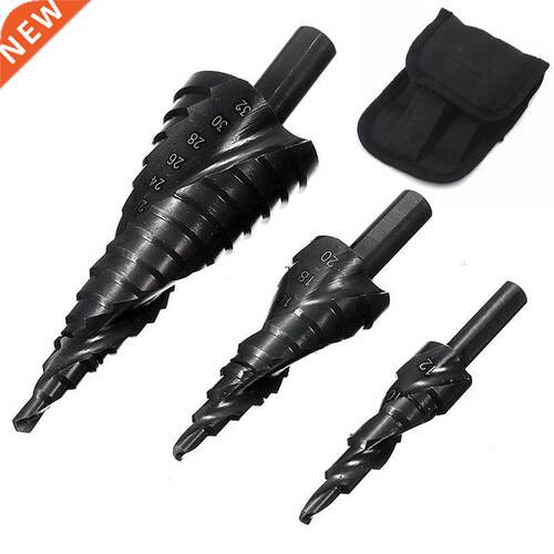 3PCS HSS Cobalt Step Stepped Drill Bit Set Nitrogen High Spe