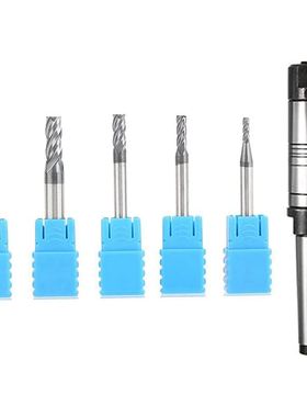 5 Pcs 4-Flute Milling CNC Rotary Burrs Set & 1 Pcs 22mm