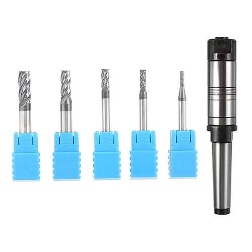5 Pcs 4-Flute Milling CNC Rotary Burrs Set & 1 Pcs 22mm