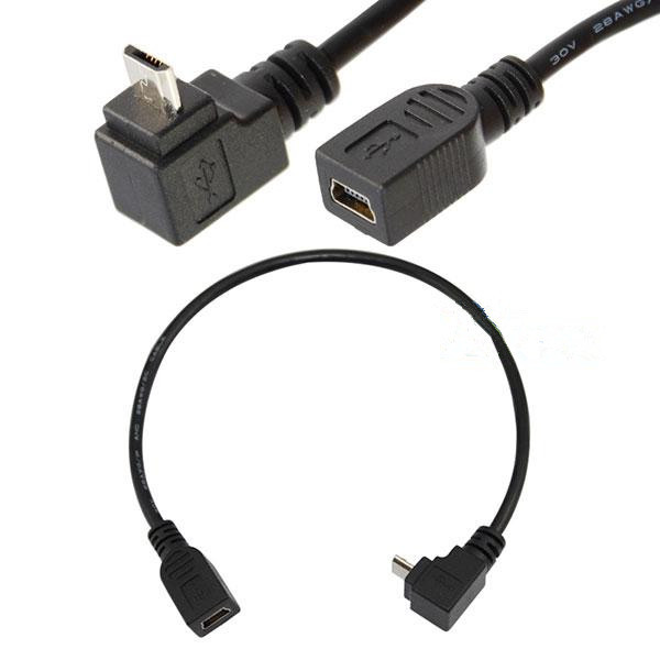USB 2.0 Mini B 5-Pin female to MicroUP angle male Adapter c