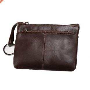 Vintage Mini Purse Genuine Leather Wallets for Women Zipper