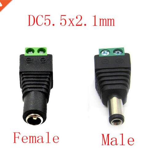 4/10pcs DC5.5x2.1 Plug male or Female Cable Wire Connector F