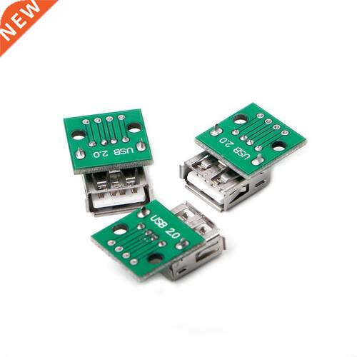 10 Pcs USB 2.0 Female Socket to DIP 4P Adapter Connector 2.5