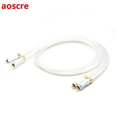 X402 5N OCC Silver Plated RCA TO RCA Interconnect Audio Cabl