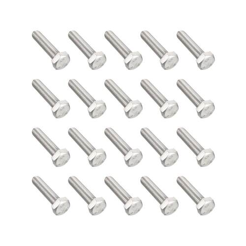 M8 Thread 35mm 304 Stainless Steel Hex Screws Bolts 20pcs