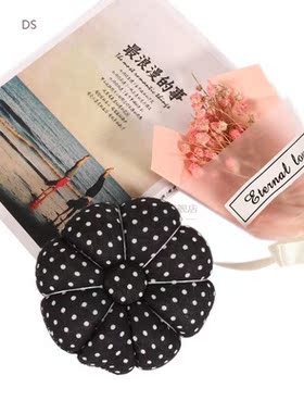 Pumpkin Shape Sewing Pin cushion Cotton Fabric Button Wrist