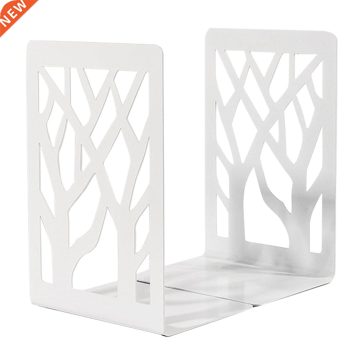 1pair Portable Out Desk Organizer Iron School Book Ends Hom