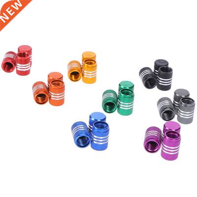 4Pcs Aluminium car wheel tyre valve stems air dust cover scr