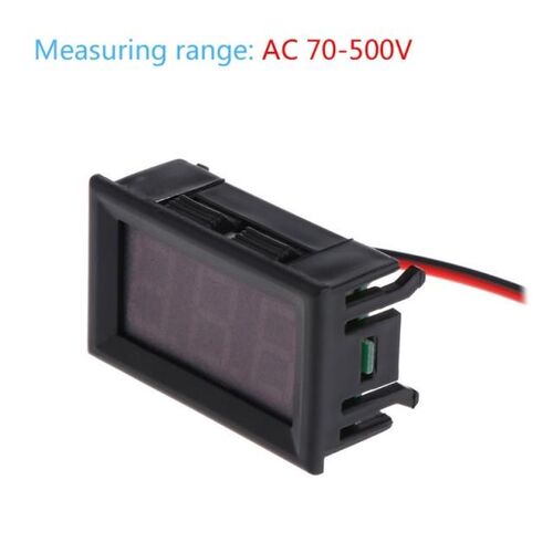 AC 70-500V Digital Voltmeter 0.56 inch Red LED 2 Wire Volt V