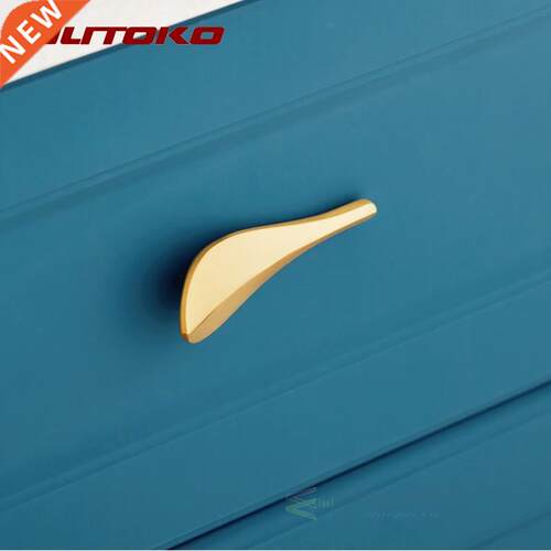Brass Furniture Handles Natural Fresh Light Luxury Gold Butt
