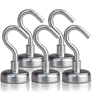 *5pcs Magnetic Hooks Powerful Hook Magnet Holder 10kg Suctio