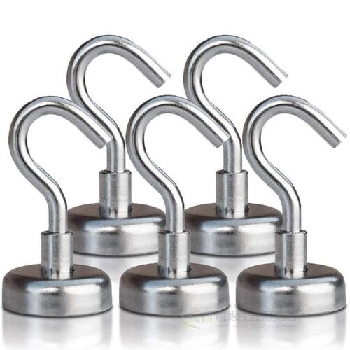 *5pcs Magnetic Hooks Powerful Hook Magnet Holder 10kg Suctio