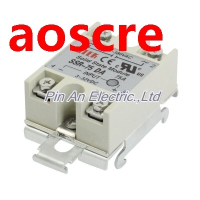DC -2V Input Temperature Control Solid State Relay w DIN R