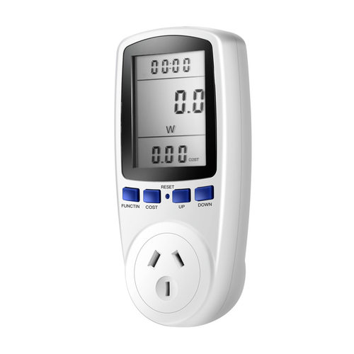 240V AC power meter Wattmeter Energy Meter Monitor White Con