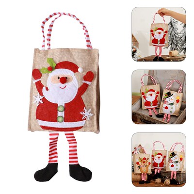 1pc Santa Shape Present Bags Xmas Gift Containers Xmas Gift