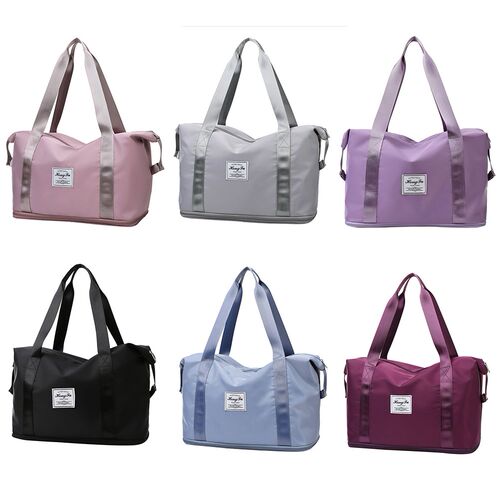 Fashion Women Patchwork Fitness Travel Shoulder Tote Bag Cas