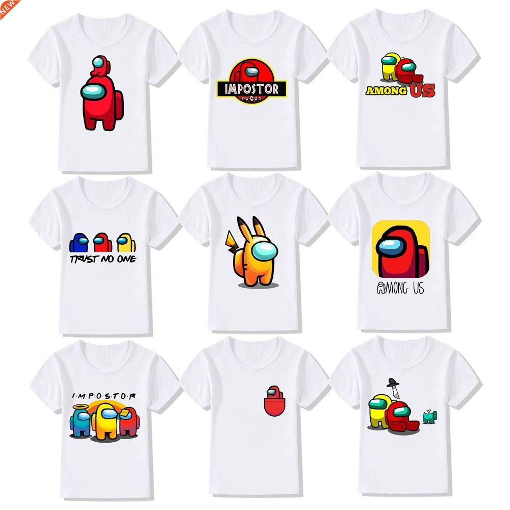 Among Us T Shirt Kids Clothes For Girls Boys Amoung Camiseta
