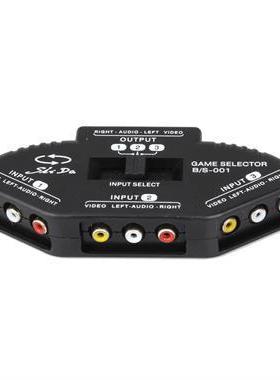 3 Way Port Audo Vdeo AV RCA Spltter 3 n 1 out Swtcher