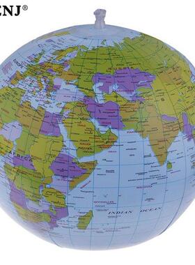 1X 40cm Inflatable World Globe Earth Map Ball Educational Su