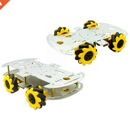 Mecanum wheel aluminum alloy car chassis ultrasonic intellig