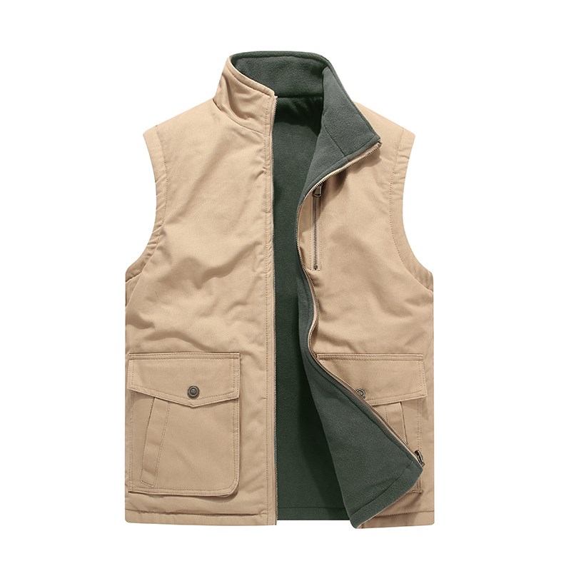 Men's Vest Sleeveless Jacket Plus Big Size Double-sided Wais