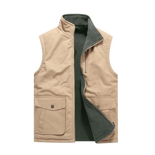 Men's Vest Sleeveless Jacket Plus Big Size Double-sided Wais