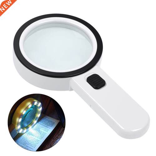 Magnifying Glass With Light, 0X Handheld Large Magnifying G