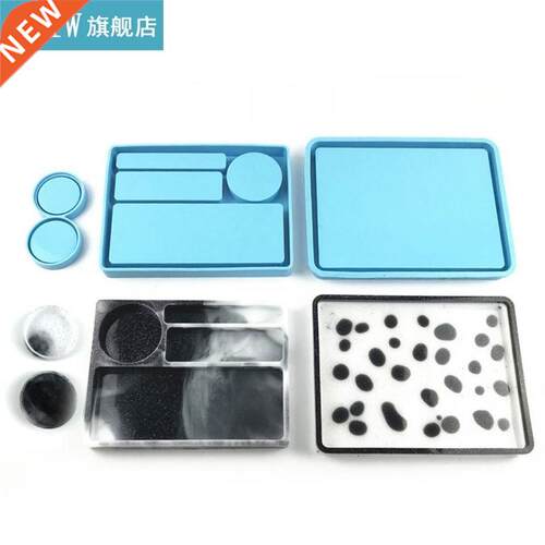 Makeup Stora Tray Epoxy Resin Mold Serving Board Plate Coa