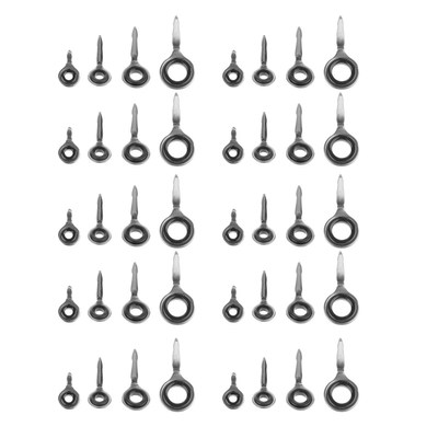 40pcs Fishing Rod Guides Tip Rings Eyes Stainless Steel &