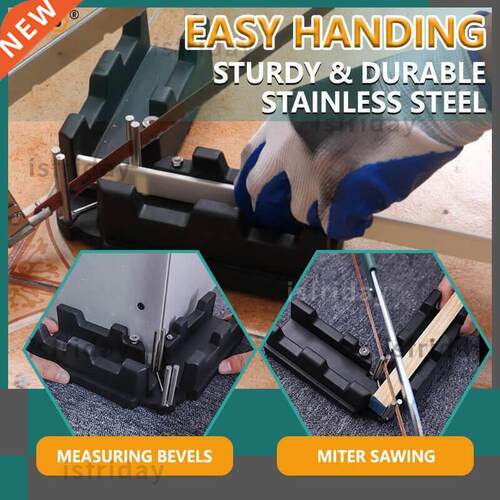 Bevel Gauge and Mitre Box 2-in-1 Mitre Measuring Cutting Too