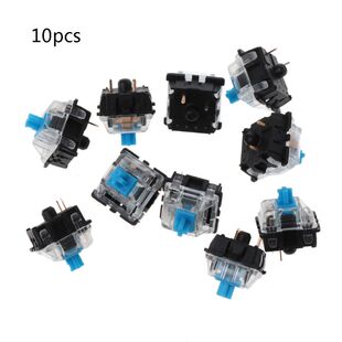 10Pcs Mechanical Keyboard Gateron MX  Pin Blue Switch Trans