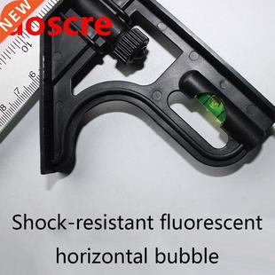 12 Inch Metric Triangle Angle Ruler Aluminum Alloy Measuring