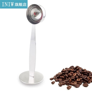 1pc Coffee Scoop Stainless Steel 2 In 1 Coffee Spoon