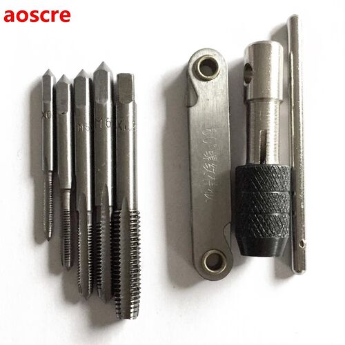 7pcs M3-M8 HSS Tap  Die Set Hand Screw Thread Metric Plug T