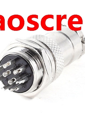 Industrial Panel Mount GX16-9 16mm 9 Pin Metal Aviation Conn