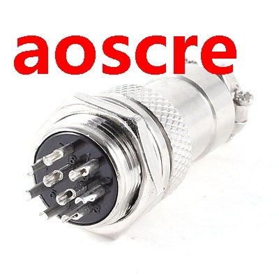 Industrial Panel Mount GX16-9 16mm 9 Pin Metal Aviation Conn