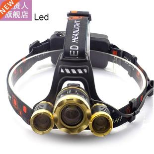 Super Bright 3*T6 LED Headlamp Zoomable Focus Frontale LED H