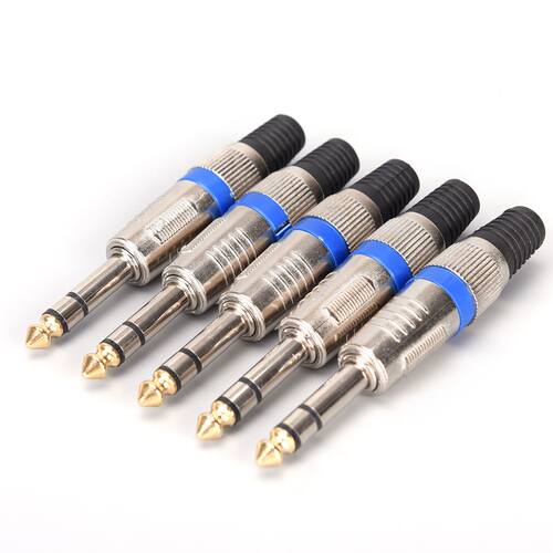 5pcs 6.5mm Connector Audio Plug Jack Amplifier Microphone P