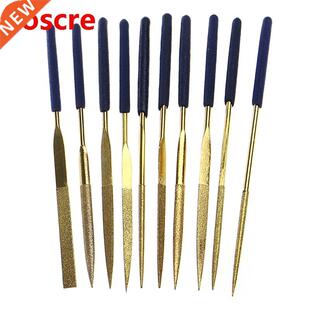 U50 New 10Pcs Titnium Dimond Coting Needle Flt File Set
