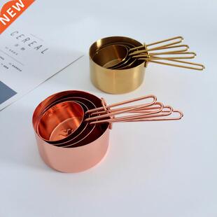 8pcs Stainless Steel Measuring Spoons Set Rose Gold Measurin