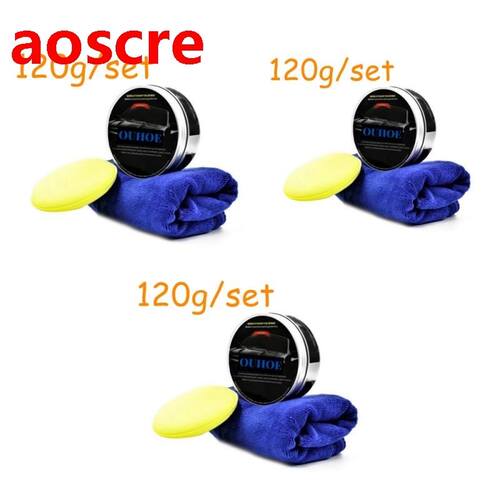 3*120g/ Set Car Care Kit Car Repair Wax Crystal Plating Set