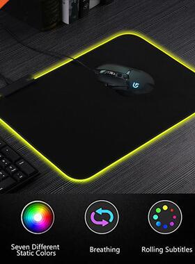 RGB Gaming Mouse Pad Rubber Mat RGB Colorful LED Lighting Ga