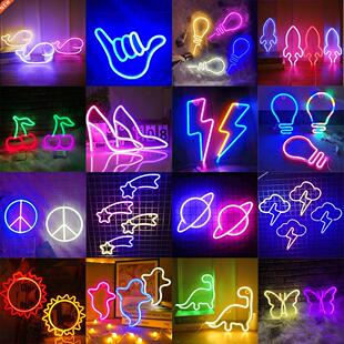 LED Neon Sign Light Fruit Shaped Restaurant Wall Neon Light